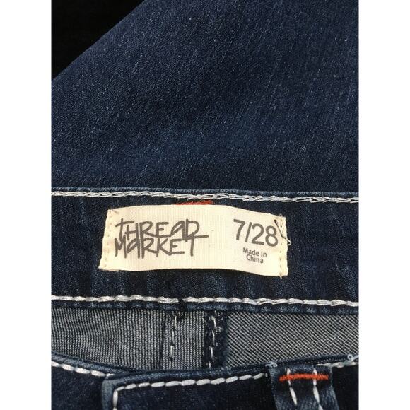 Thread Market 7/28 Bootcut Jeans Red & White Accent Thread Steers on Pockets - Picture 4 of 5